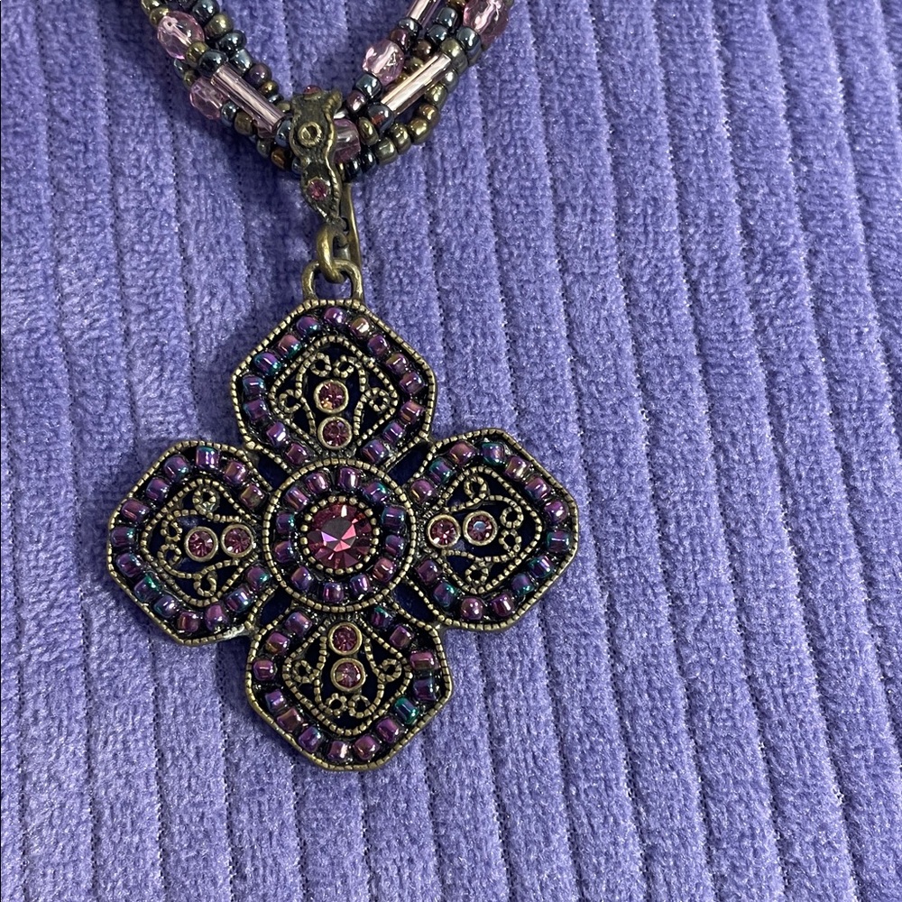 Elegant Purple Beaded Necklace